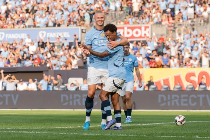 Manchester City - Erling Haaland i Oscar Bobb Manchester City - Erling Haaland i Oscar Bobb